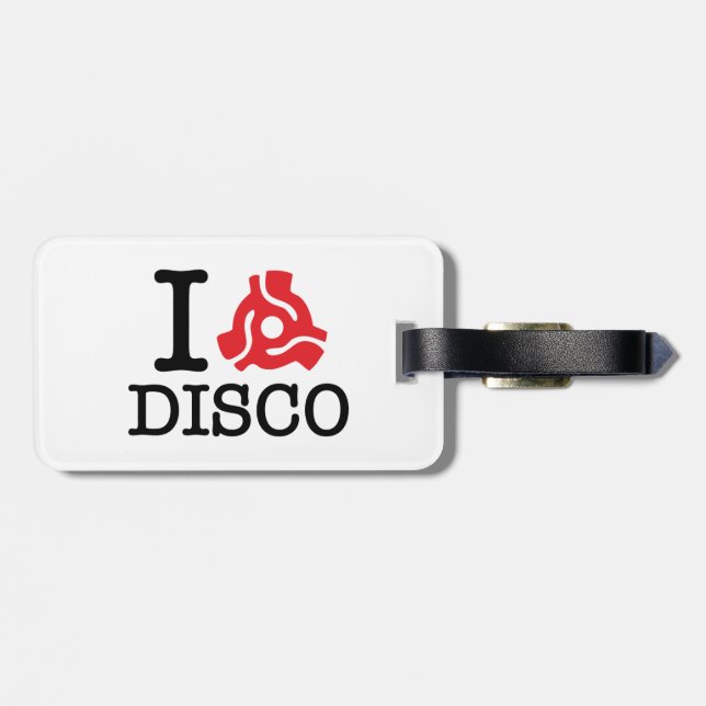 I 45 Adapter Disco Luggage Tag (Back Horizontal)