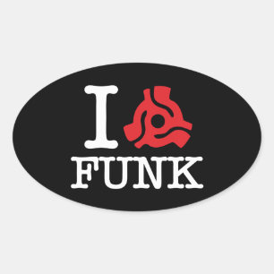 I 45 Adapter Funk Oval Sticker