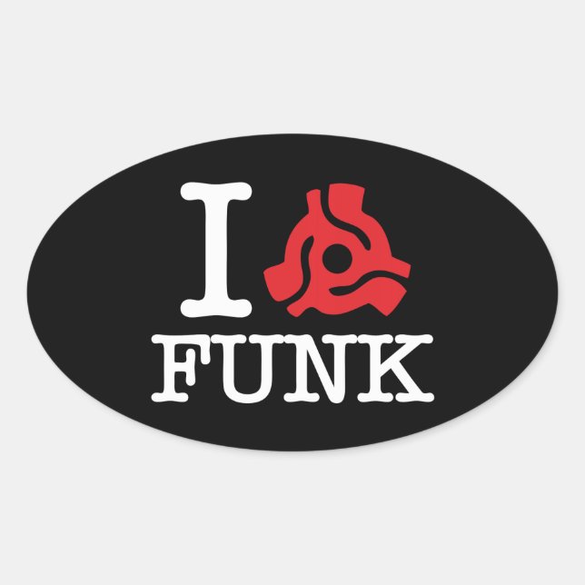I 45 Adapter Funk Oval Sticker (Front)