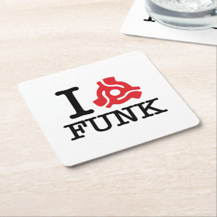 I 45 Adapter Funk Square Paper Coaster