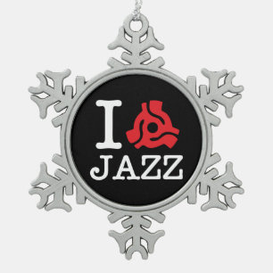 I 45 Adapter Jazz Snowflake Pewter Christmas Ornament