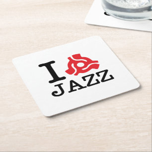 I 45 Adapter Jazz Square Paper Coaster