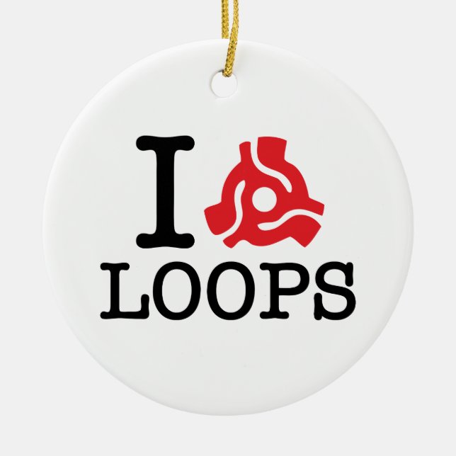 I 45 Adapter Loops Ceramic Tree Decoration (Front)