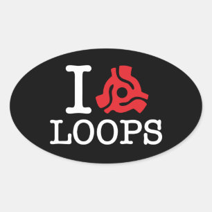 I 45 Adapter Loops Oval Sticker