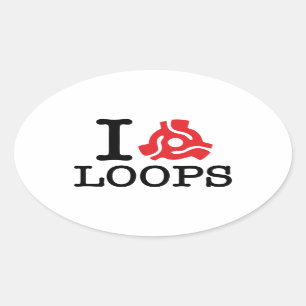 I 45 Adapter Loops Oval Sticker