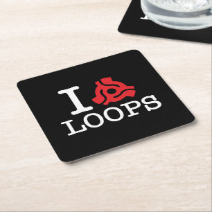 I 45 Adapter Loops Square Paper Coaster