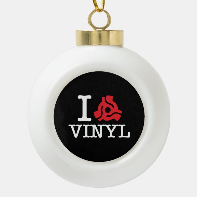 I 45 Adapter Vinyl Ceramic Ball Christmas Ornament (Front)