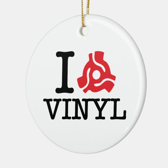 I 45 Adapter Vinyl Ceramic Ornament (Left)