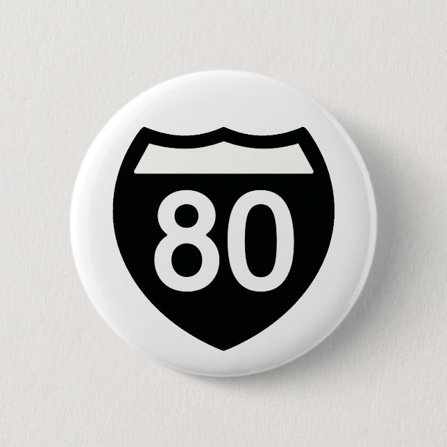I-80 Highway sign button design (Front)
