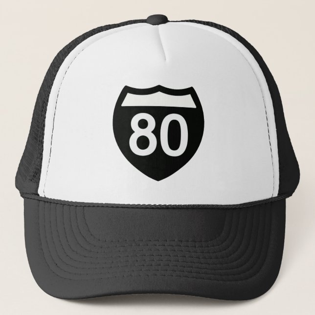 I-80 Highway sign Trucker hat design (Front)