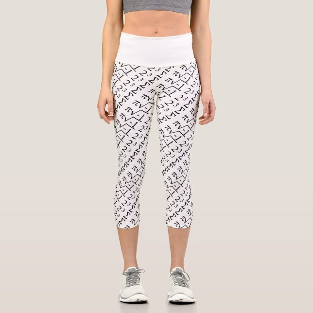 i 8 sum pi - I ate some pie - Funny Math Formula Capri Leggings (Front)