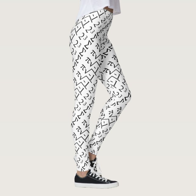 i 8 sum pi - I ate some pie - Funny Math Formula Leggings (Right)