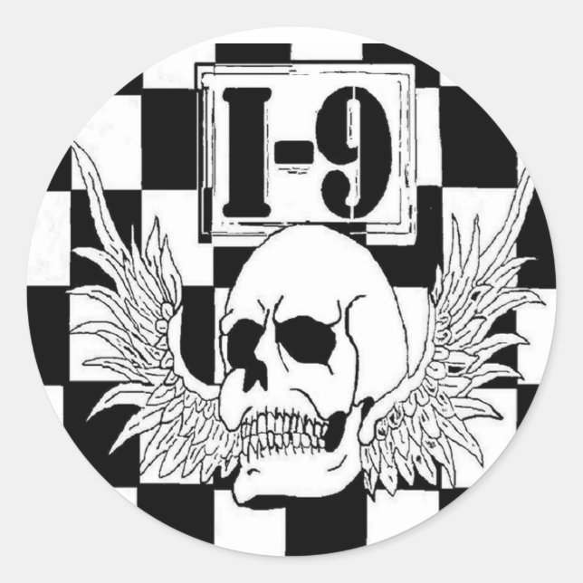 I-9 STICKERS! CLASSIC ROUND STICKER (Front)