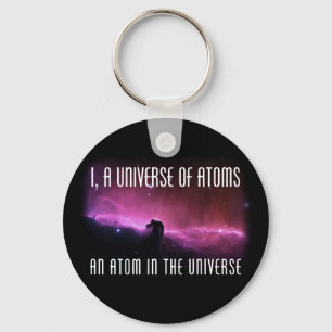 I, a Universe of Atoms.  An Atom in the Universe Key Ring