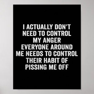 I Actually Don't Need To Control My Anger Poster