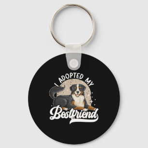 I Adopted My Bestfriend Animal Rights Dog Rescue  Key Ring