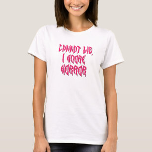 I Adore Horror (Pink Text) T-Shirt