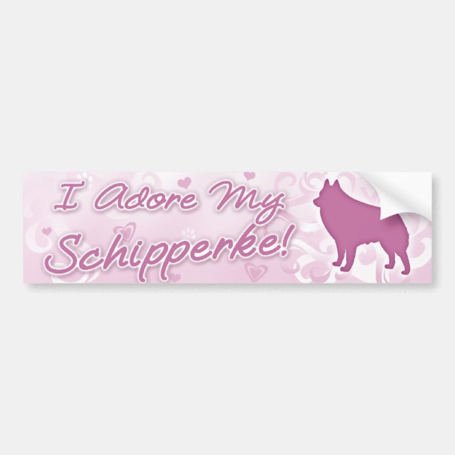 I Adore my Schipperke Bumper Sticker (Front)