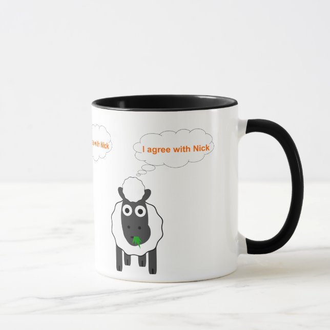 I Agree With Nick ~ Political U.K General Election Mug (Right)