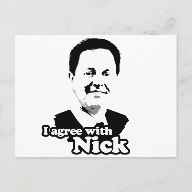 I agree with Nick Postcard (Front)