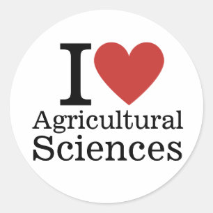 I ❤️ Agricultural Sciences for Students/Faculty Classic Round Sticker