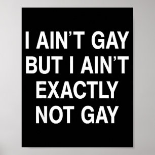 I Ain't Gay But I Ain't Exactly Not Gay  Poster