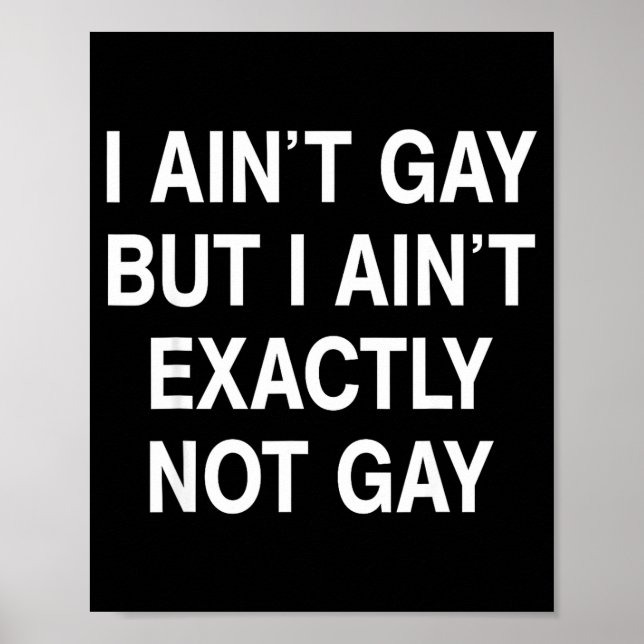 I Ain't Gay But I Ain't Exactly Not Gay  Poster (Front)