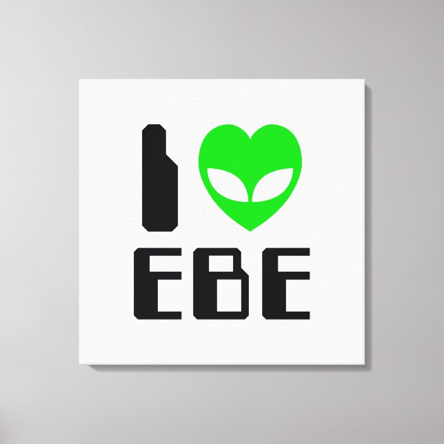 I Alien Heart EBE Canvas Print (Front)