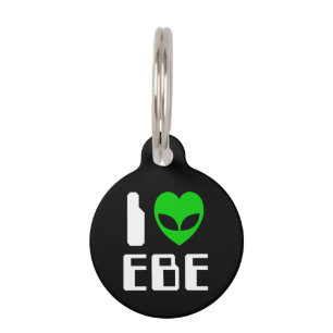 I Alien Heart EBE Pet Tag