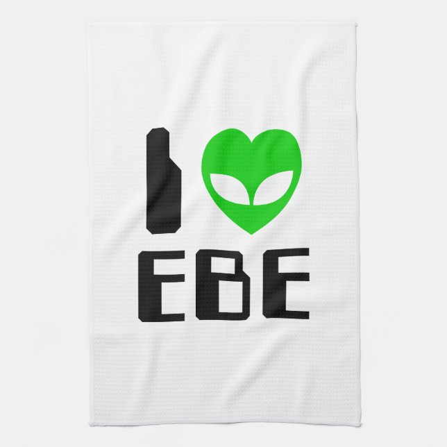 I Alien Heart EBE Tea Towel (Vertical)