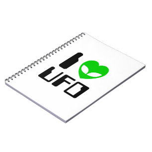 I Alien Heart UFO Notebook