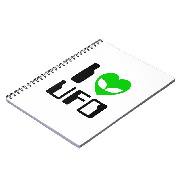 I Alien Heart UFO Notebook (Left Side)