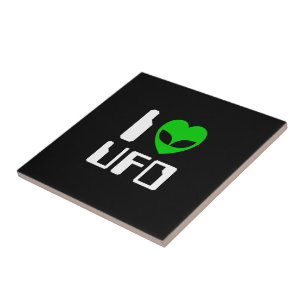 I Alien Heart UFO Tile