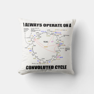 I Always Operate On A Convoluted Cycle (Krebs) Cushion