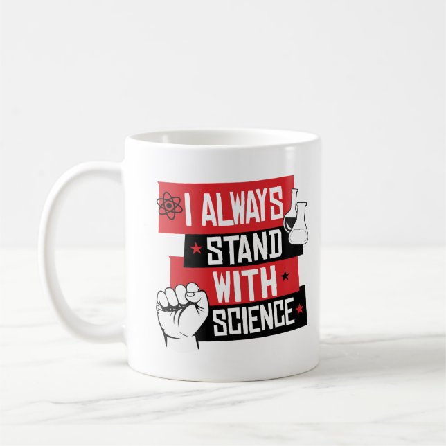 I always stand with science coffee mug (Left)