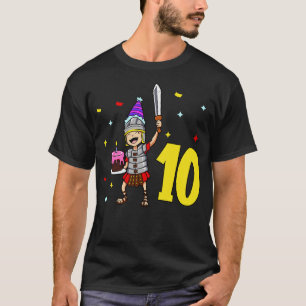 I am 10 with Centurion kids birthday 10 years old T-Shirt