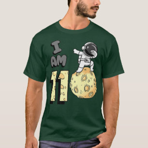 I am 11 Space Astronaut Kid Moon Walker 11th Birth T-Shirt