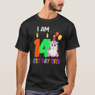I Am 14 Years Old Birthday Unicorn Best Day Bday B T-Shirt