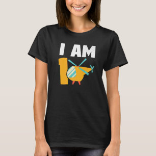 I Am 1 Helicopter 1st Birthday Helicopter T-Shirt
