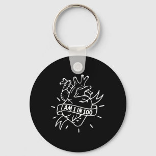 I Am 1 In 100 Chd Warrior Top Chd Congenital Heart Key Ring