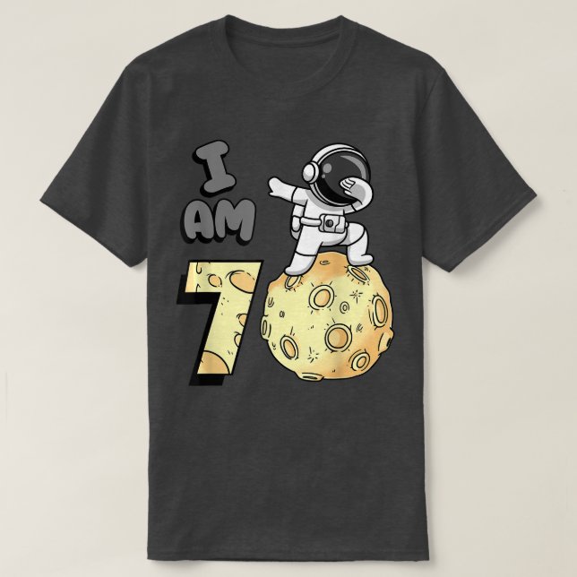 I am 1 Space Astronaut Kid Moon Walker 1st Birthda T-Shirt (Design Front)