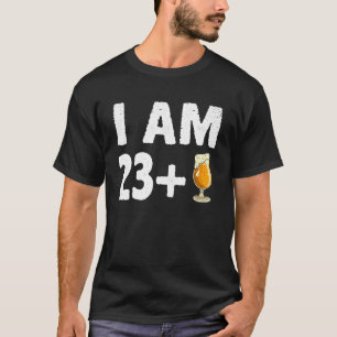 I Am 23 Plus 1 Middle Finger Funny 24th Bday 24 T-Shirt