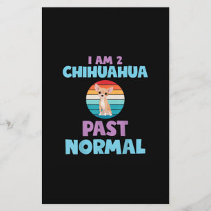 I Am 2 Chihuahua Past Normal Dog Lover Mum Girl Stationery