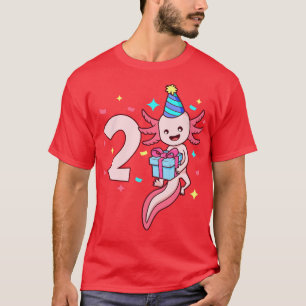 I am 2 with axolotl girl birthday 2 years old T-Shirt