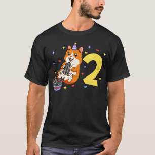 I am 2 with hamster kids birthday 2 years old T-Shirt
