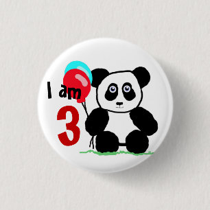 I am 3 anniversary cm round badge