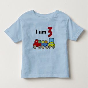 I am 3 (wooden toy train) toddler T-Shirt