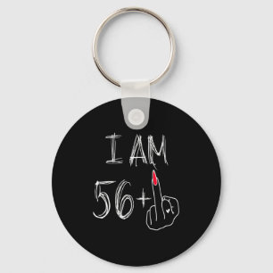 I Am 56 Plus 1 Funny For A 56th Birthday For Women Key Ring