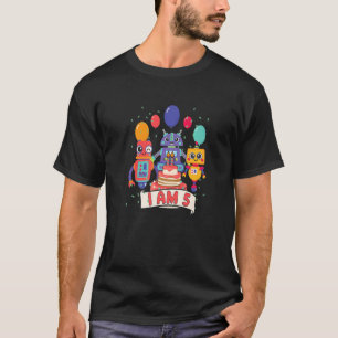 I Am 5 Birthday Human Machine Robot Engineer T-Shirt