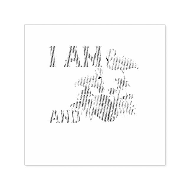 I Am 6 and Flamazing Self-inking Stamp (Design)